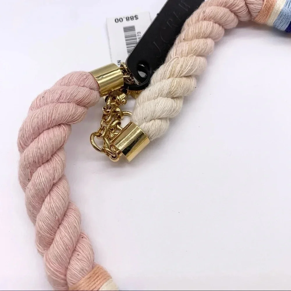 J. Crew Gold Tube with Twisted Rope Necklace NWT